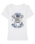 astronaut space cosmos rocket Tricou mânecă scurtă guler larg fitted Damă Expresser