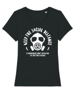 corona quarantine social distance Tricou mânecă scurtă guler larg fitted Damă Expresser