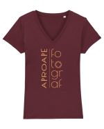 Aproape Fotograf Tricou mânecă scurtă guler V Damă Evoker
