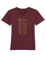 Aproape Fotograf Tricou mânecă scurtă guler V Bărbat Presenter