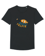 Selfie Fish Tricou mânecă scurtă guler larg Bărbat Skater