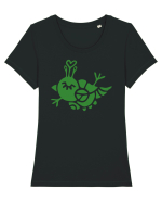 birdy_VI-2 Tricou mânecă scurtă guler larg fitted Damă Expresser