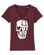 not today skull Tricou mânecă scurtă guler V Damă Evoker