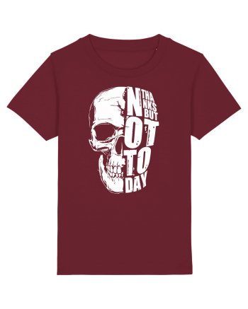 not today skull Burgundy