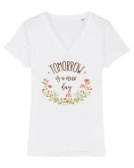 O nouă zi Tricou mânecă scurtă guler V Damă Evoker