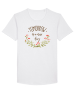 O nouă zi Tricou mânecă scurtă guler larg Bărbat Skater