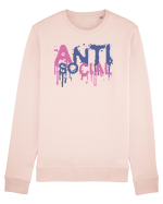 anti social antisocial Bluză mânecă lungă Unisex Rise