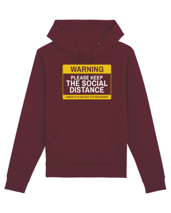 keep social distance Burgundy