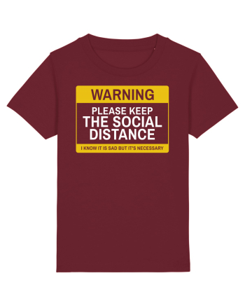 keep social distance Burgundy