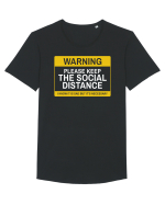 keep social distance Tricou mânecă scurtă guler larg Bărbat Skater