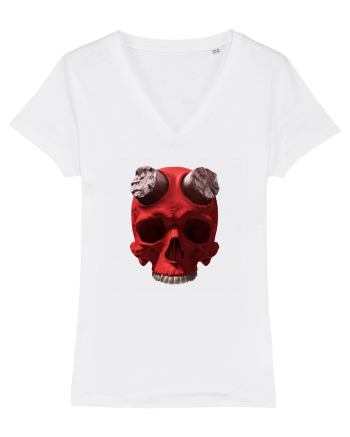 Craniu roșu - skull red 07 White