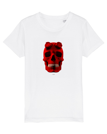 Craniu roșu - skull red 04 White