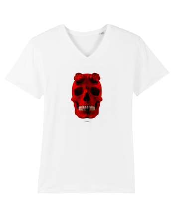 Craniu roșu - skull red 04 White