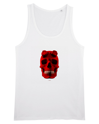 Craniu roșu - skull red 04 White