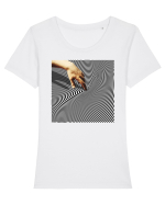 Illusion Tricou mânecă scurtă guler larg fitted Damă Expresser