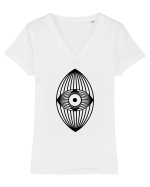 Ochiul Tricou mânecă scurtă guler V Damă Evoker