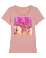 Heaven Tricou mânecă scurtă guler larg fitted Damă Expresser