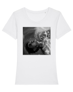 Fallen Tricou mânecă scurtă guler larg fitted Damă Expresser