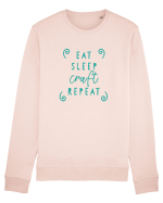 Eat, Sleep, Craft, Repeat ! Bluză mânecă lungă Unisex Rise