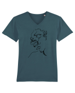 Gânditor Tricou mânecă scurtă guler V Bărbat Presenter