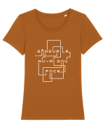 Gândurile nu-mi dau pace Tricou mânecă scurtă guler larg fitted Damă Expresser