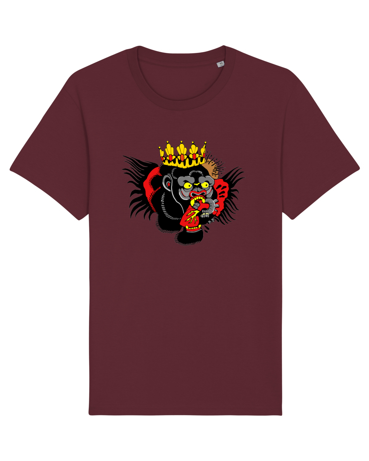 Tricou mânecă scurtă Unisex Rocker Burgundy