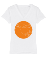 loveWith_I Tricou mânecă scurtă guler V Damă Evoker