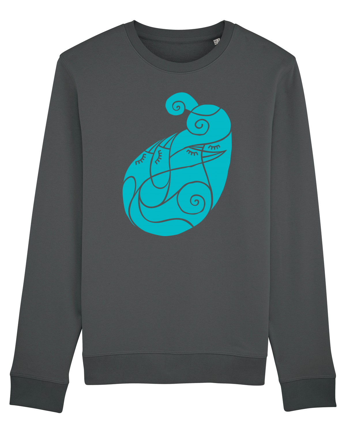 Bluză mânecă lungă Unisex Rise Anthracite