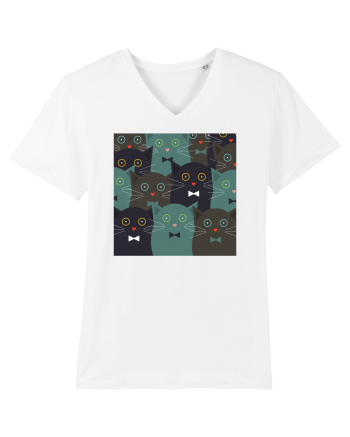 Funny Cats Cartoons White