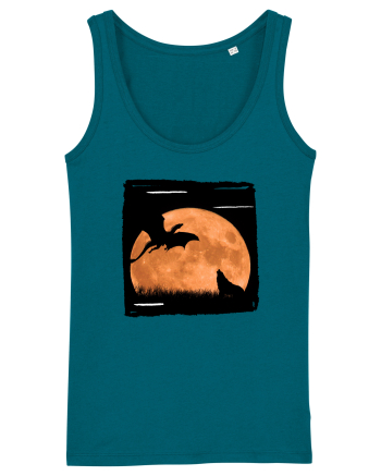 Moon dragon and wolf  Ocean Depth