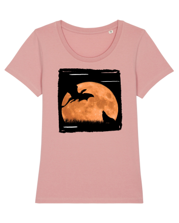 Moon dragon and wolf  Canyon Pink