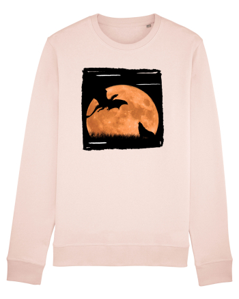 Moon dragon and wolf  Candy Pink