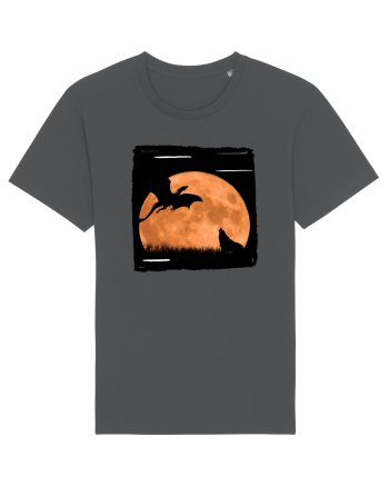 Moon dragon and wolf  Anthracite