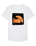 Moon dragon and wolf  Tricou mânecă scurtă guler larg Bărbat Skater