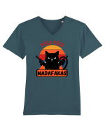 Pew Pew Madafakas Cat Tricou mânecă scurtă guler V Bărbat Presenter