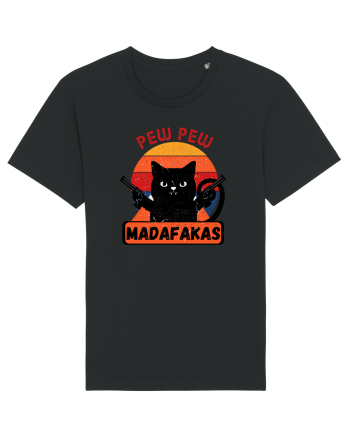 Pew Pew Madafakas Cat Tricou mânecă scurtă Unisex Rocker