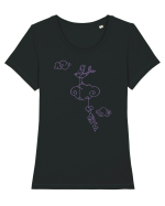 birdyStage_I-1 Tricou mânecă scurtă guler larg fitted Damă Expresser