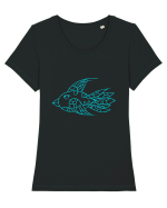 birdy_I-1 Tricou mânecă scurtă guler larg fitted Damă Expresser