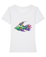 birdy_I-3 Tricou mânecă scurtă guler larg fitted Damă Expresser