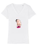 APODYOPSIS Tricou mânecă scurtă guler V Damă Evoker