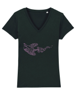 birdy_IV-1 Tricou mânecă scurtă guler V Damă Evoker