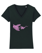 birdy_IV-2 Tricou mânecă scurtă guler V Damă Evoker