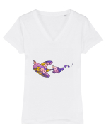 birdy_IV-3 Tricou mânecă scurtă guler V Damă Evoker