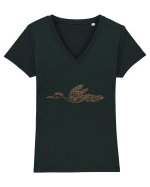 birdy_V-1 Tricou mânecă scurtă guler V Damă Evoker