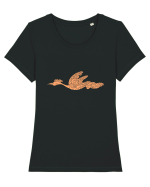 birdy_V-2 Tricou mânecă scurtă guler larg fitted Damă Expresser