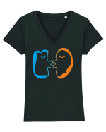 kiss_II-1 Tricou mânecă scurtă guler V Damă Evoker