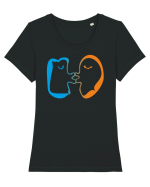 kiss_II-1 Tricou mânecă scurtă guler larg fitted Damă Expresser
