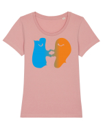 kiss_II-2 Tricou mânecă scurtă guler larg fitted Damă Expresser