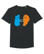 kiss_II-2 Tricou mânecă scurtă guler larg Bărbat Skater