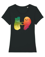kiss_II-3 Tricou mânecă scurtă guler larg fitted Damă Expresser